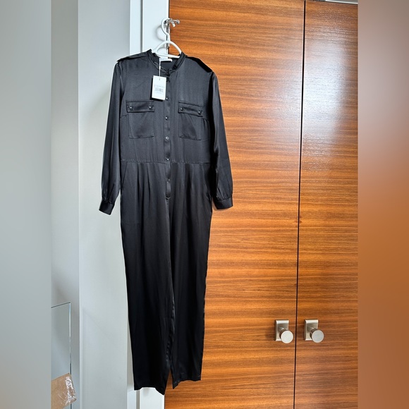 ANINE BING x Helena Christensen Rosalie jumpsuit - XS, 100% black silk - Picture 2 of 12